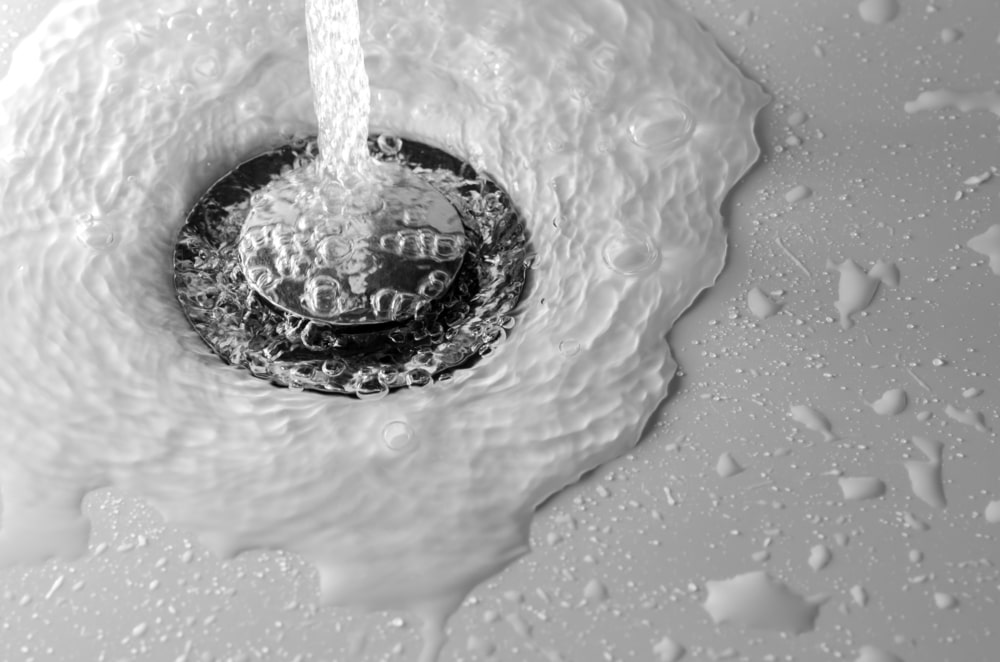Clogged sewer pipes and baths